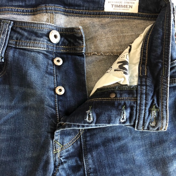 Diesel Men’s Timmen Regular Straight Leg Blue Jeans 0802C Size W29 L30 - Picture 4 of 14
